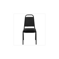 Flash Furniture Dbhf1Bkbk 19 14H Vinyl Black Frame Trapezoidal Back Banquet Chair Black