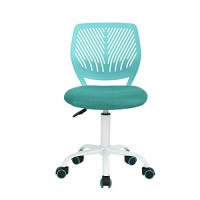 Turquoise Office Task Adjustable Desk Chair Mid Back Home Children Study Chair