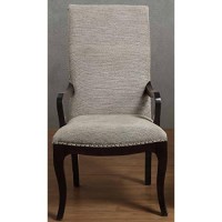 Homelegance Savion Contemporary Armchair With Rolled Back And Nailheads, Espresso