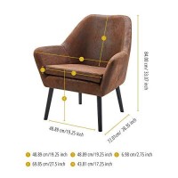 Versanora Divano Stylish Arm Accent Chair | Aged Fabric Brown