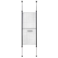Yamazen Sp-60 (Mbk) Tension Partition, Width 23.6 Inches (60 Cm), Mesh, Height Adjustment (65.4 - 1166.5 Cm), Hook Included, Adjuster, Wall Surface, Rental Storage, Assembly, Black