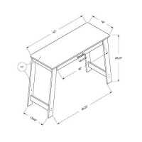 Monarch Specialties Computer Desk With A Drawer Grey 42L