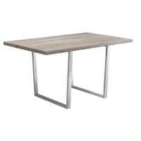 Monarch Specialties Dining Table 59L X 35.5D X 30.25H Dark Taupe