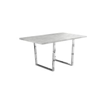 Monarch Specialties Dining Table 59L X 35.5D X 30.25H Grey