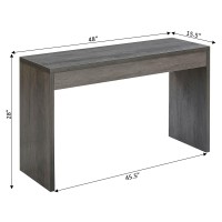 Convenience Concepts Northfield Hall Console Desk Table, 48L X 15.5W X 28H, Weathered Gray