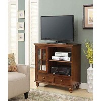 Convenience Concepts Tahoe Highboy Tv Stand, Dark Walnut