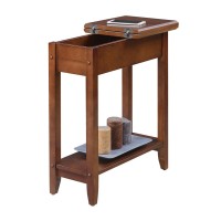 Convenience Concepts American Heritage Flip Top End Table, Mahogany