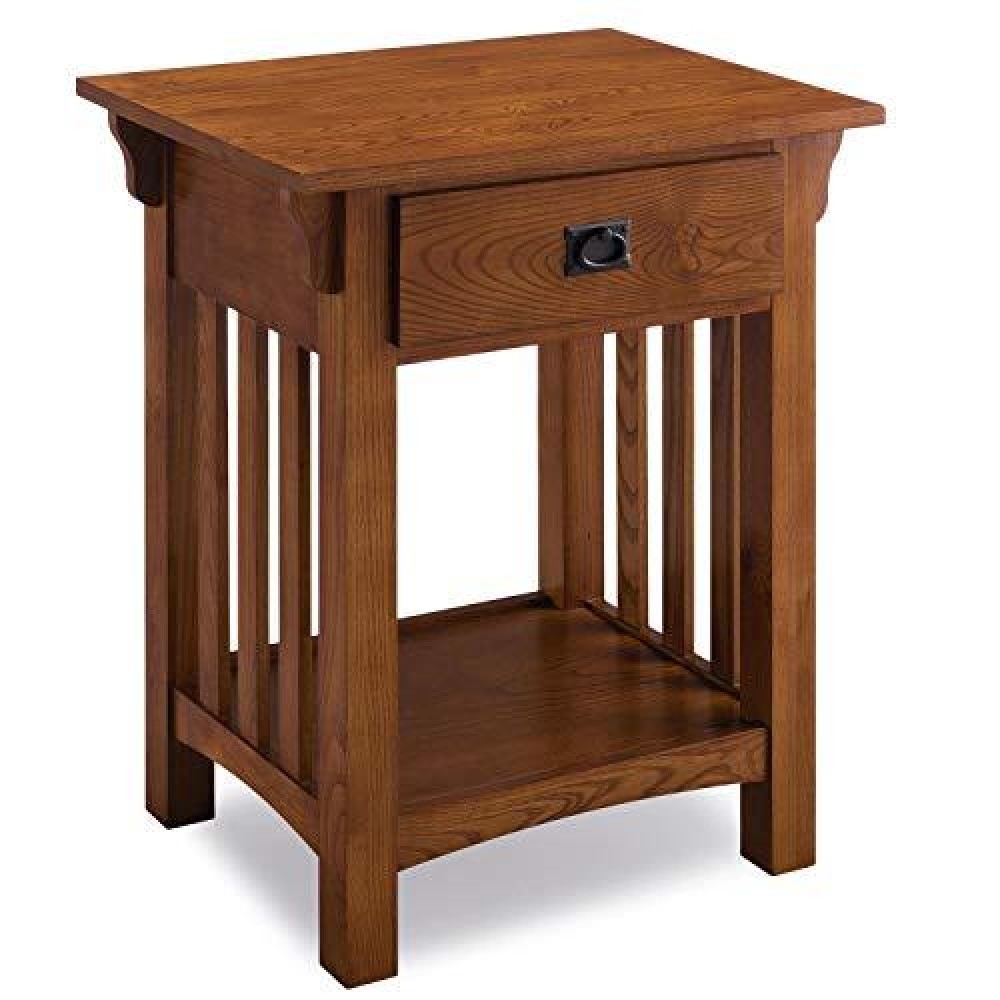 Leick Home Kd Furnishings Wooden Contemporary Side Table With Drawer