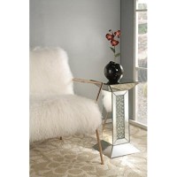 Acme Furniture St Nysa Mirrored Pedestal Stand