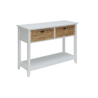 Acme Flavius 2-Drawer Wooden Console Table In White