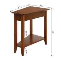 Convenience Concepts American Heritage Wedge End Table, 24L X 16W X 24H, Cherry