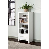 Closetmaid 1651 Media Storage Tower Bookcase With Drawer, White