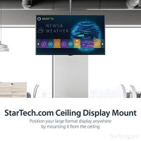 Startech.Com Ceiling Tv Mount - 8.2 To 9.8 Long Pole - Full Motion - Supports Displays 32 To 75 - For Vesa Mount Compatible Tvs (Fpceilptblp)