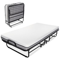 Milliard Deluxe Diplomat Folding Bed - Twin Size - With Luxurious Memory Foam Mattress And A Super Strong Sturdy Frame - 75? X 38