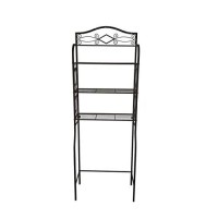 Kings Brand Furniture - Over The Toilet Storage Etagere Bathroom Rack Shelves Organizer, Pewter