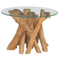 Vidaxl Coffee Table Solid Teak Driftwood 23.6