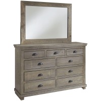 Progressive Furniture Willow Drawer Dresser With Mirror, 9, P635-2350