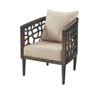 Ink+Ivy Crackle Accent Chair, 27W X 29D X 32.5H, Tan