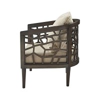 Ink+Ivy Crackle Accent Chair, 27W X 29D X 32.5H, Tan