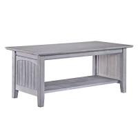Atlantic Furniture Nantucket Coffee Table, Driftwood, Coffee Table (22 X 44)