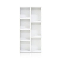 Furinno 7-Cube Reversible Open Shelf, White