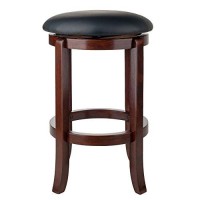 Winsome Walcott Swivel Bar Stool, 24, Walnut