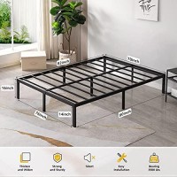 Tatago 16 Inch Heavy Duty King Bed Frame, 3500 Lbs Strong Support Metal Platform, Sturdy Steel Mattress Foundation With Storage, No Box Spring Needed, Easy Assembly, Noise-Free And Non-Slip