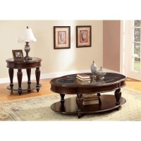 Furniture Of America Zerathe Dark Cherry 2-Piece Coffeeend Table Set