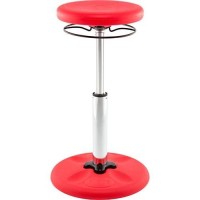 Kore Kids Adjustable Height Tall Wobble Chair - Flexible Seating Stool For Classroom, Elementary School, Addadhd - Assembled In The Usa, Red (165In-24In)
