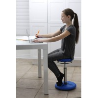 Kore Kids Adjustable Height Tall Wobble Chair - Flexible Seating Stool For Classroom, Elementary School, Add/Adhd - Assembled In The Usa, Grey (16.5In-24In)