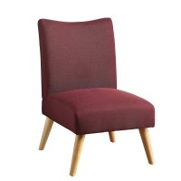 Furniture Of America Anthony Mid-Century Modern Fabric Upholstered Armless Chair For Living Room, Bedroom, Purple