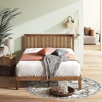Zinus Alexia Wood Platform Bed Frame With Headboard / Solid Wood Foundation With Wood Slat Support / No Box Spring Needed / Easy Assembly, Rustic Pine, Full
