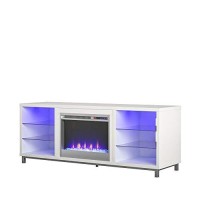 Ameriwood Home Fireplace Tv Stand For Tvs Up To 70, White,1822096Com (189 X 6476 X 2488 Inches)