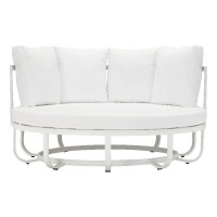Pangea Home Sofaday Naples Daybed, White Framewhite Fabric