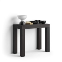Mobili Fiver, First, Extendable Console Table, Ashwood Black, Made In Italy