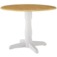 Progressive Furniture Christy Round Dining Table, 40 W X 40 D X 30 H, Light Oakwhite