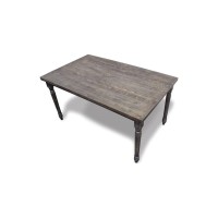 Best Master Furniture Grey Wood And Veneer Distressed Dining Table