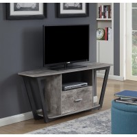 Convenience Concepts Graystone 60 Tv Stand, Faux Birch / Slate Gray Frame