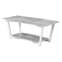 Convenience Concepts Graystone Coffee Table, Gray / White Frame