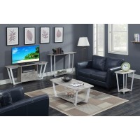 Convenience Concepts Graystone Coffee Table, Gray / White Frame