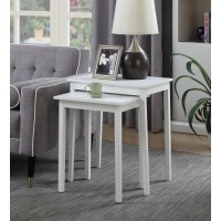Convenience Concepts American Heritage Nesting End Tables, White