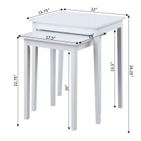 Convenience Concepts American Heritage Nesting End Tables, White
