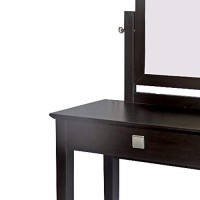 Benzara Compact Designed Dresser Table With Drawer, Dark Brown