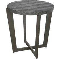 Benjara Chicly Supreme Occasional Ironwoodfaux Leather Tables
