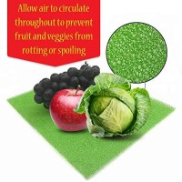 Dualplex Fruit & Veggie Life Extender Liner | Fridge Drawer Liners Washable | Refrigerator Liner Mats Reusable | 12 X 15 - 6 Pack | Crisper Keeps Produce Fresh Longer Air Circulating