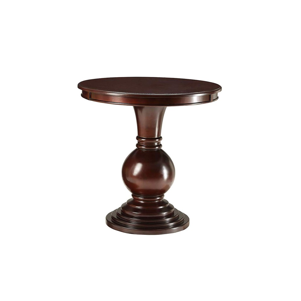 Benzara Alyx End Table, Espresso Brown