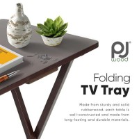 Pj Wood 5-Piece Folding Tv Tray & Snack Table - Espresso