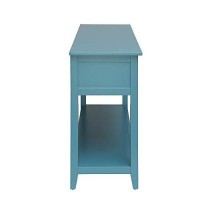 Benzara Flavius Console Table With 2 Drawers Blue