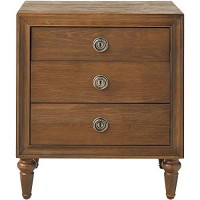 Benzara Inverness Traditional Nightstand, Brown,