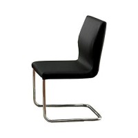 Benjara Benzara , Set Of Two Lodia I Contemporary Side Chair With Black Pu,